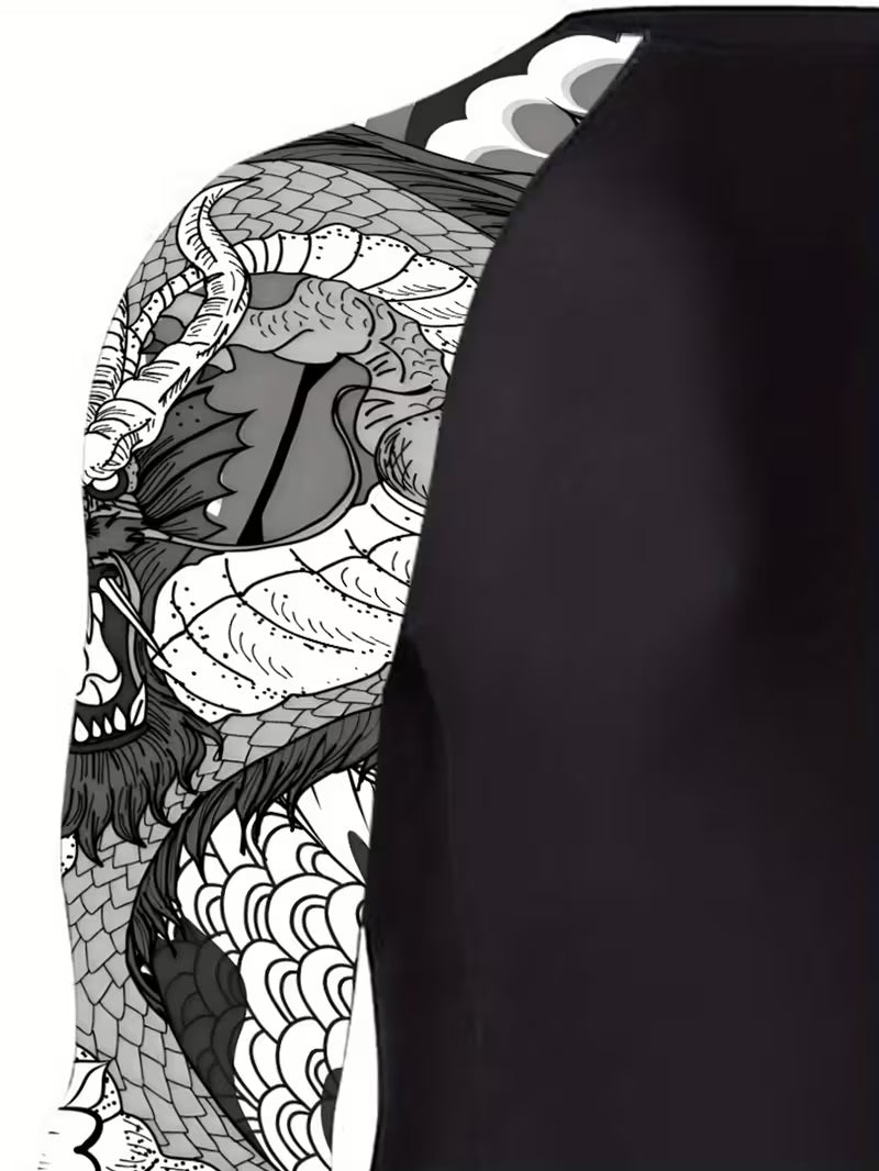 Męski rashguard BJJ – długi rękaw, elastyczny, szybkoschnący