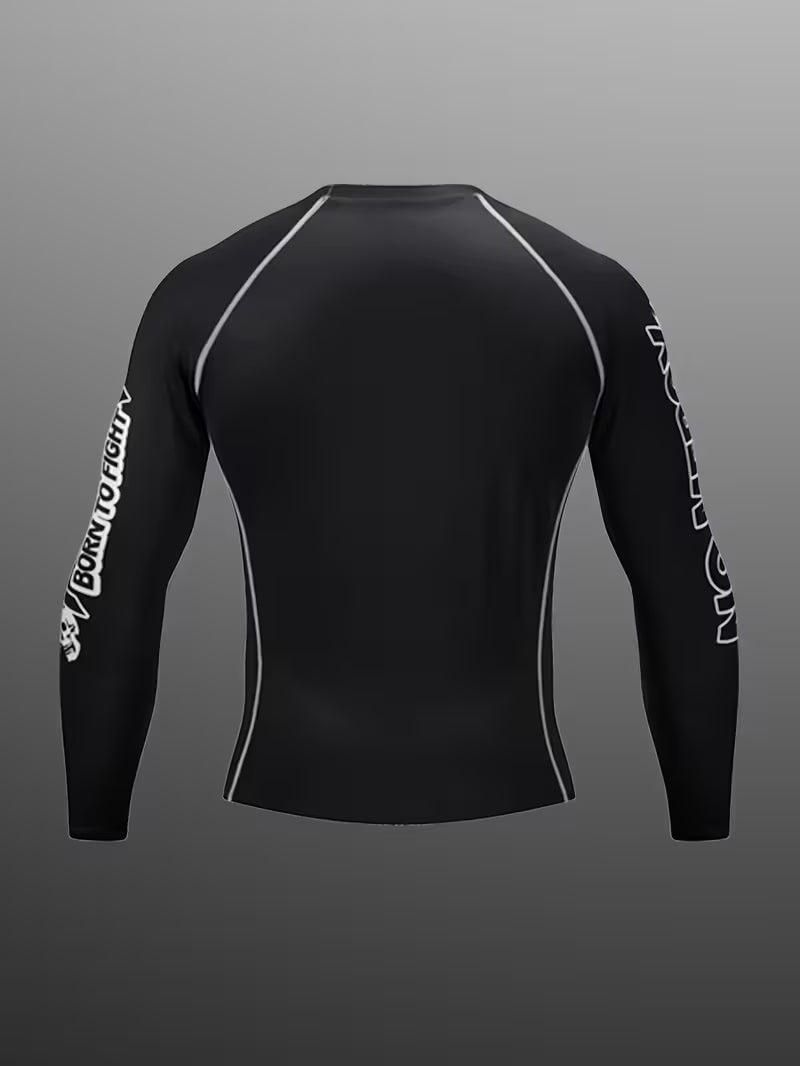 Męska koszulka kompresyjna z długim rękawem BJJ
