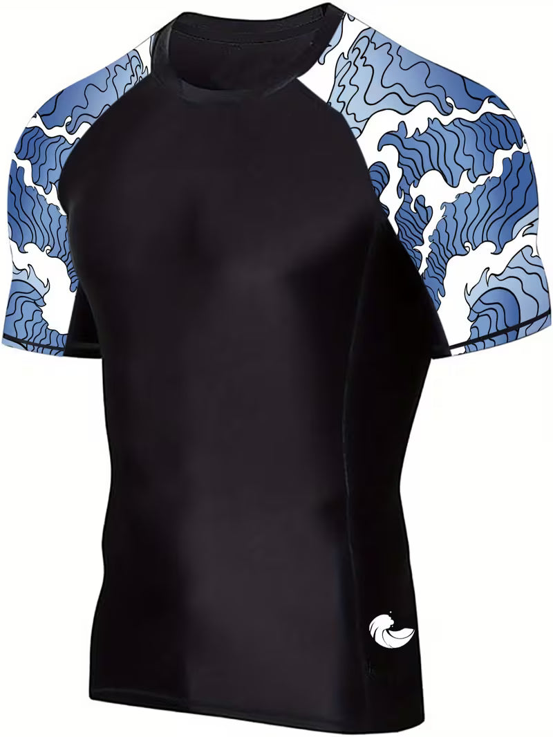 Męski rashguard do BJJ i sportów walki – krótkie rękawy, elastyczny, szybkoschnący