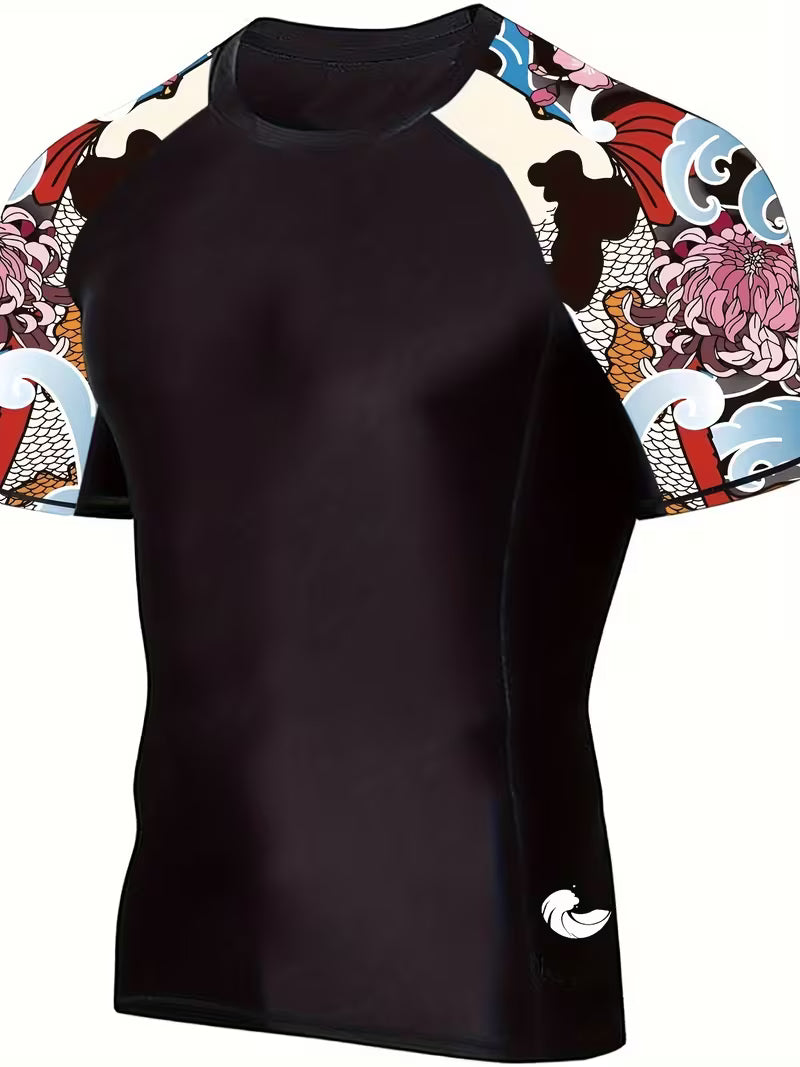 Męska koszulka z nadrukiem – krótki rękaw BJJ