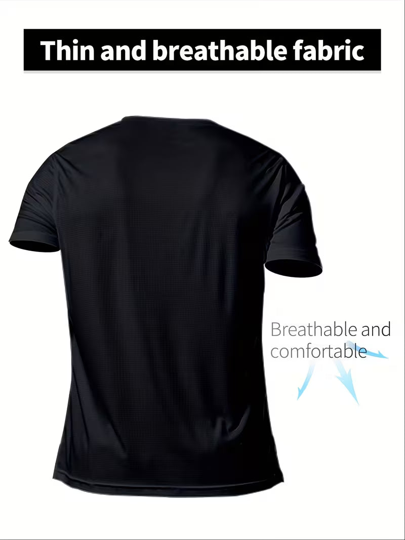 męska szybkoschnąca koszulka do biegania i fitnessu – ultra cienki materiał