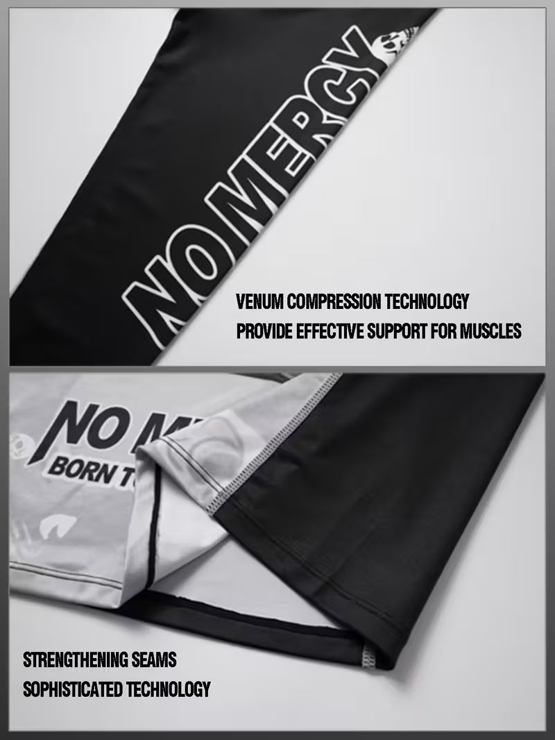 Męska koszulka kompresyjna z długim rękawem BJJ