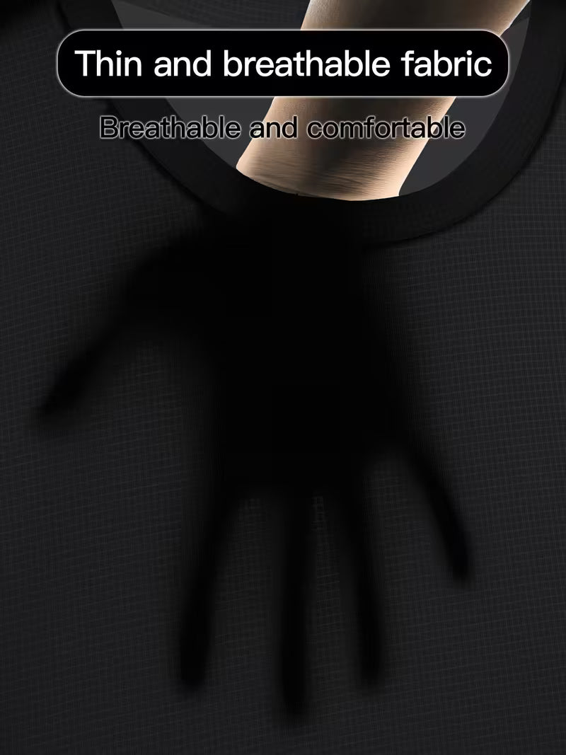 męska szybkoschnąca koszulka do biegania i fitnessu – ultra cienki materiał