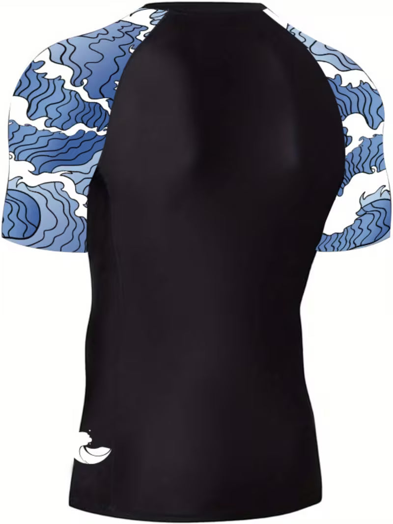 Męski rashguard do BJJ i sportów walki – krótkie rękawy, elastyczny, szybkoschnący