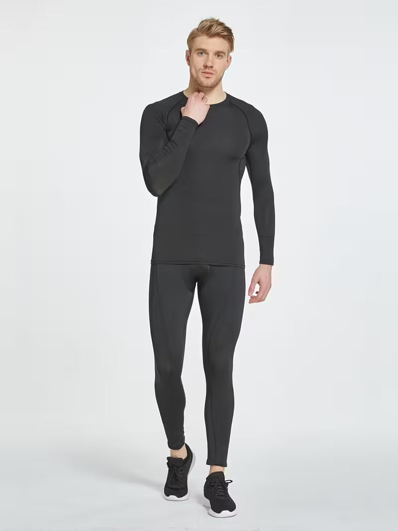 Męska koszulka kompresyjna z długim rękawem – oddychająca, szybkoschnąca, idealna do treningu i biegania