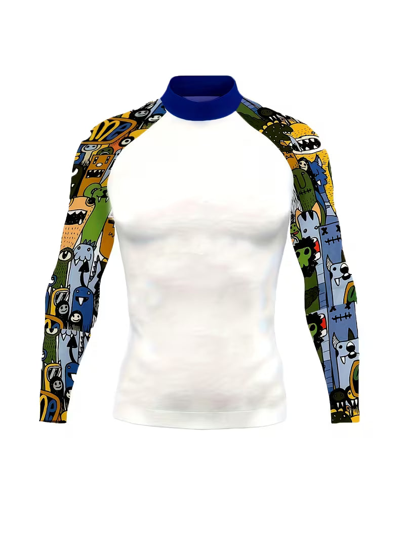 Męska koszulka z długim rękawem – szybkoschnąca, fit